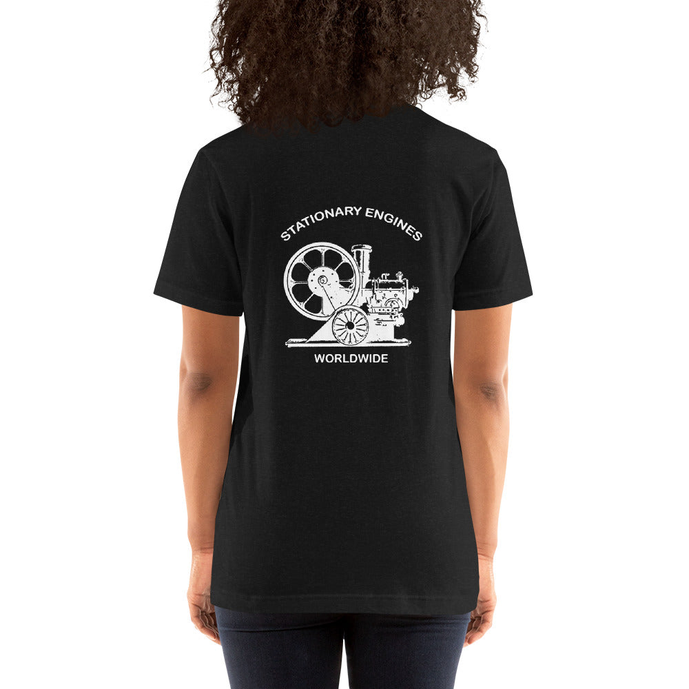 Stationary Engines Worldwide Unisex T-Shirt (includes logo on front)