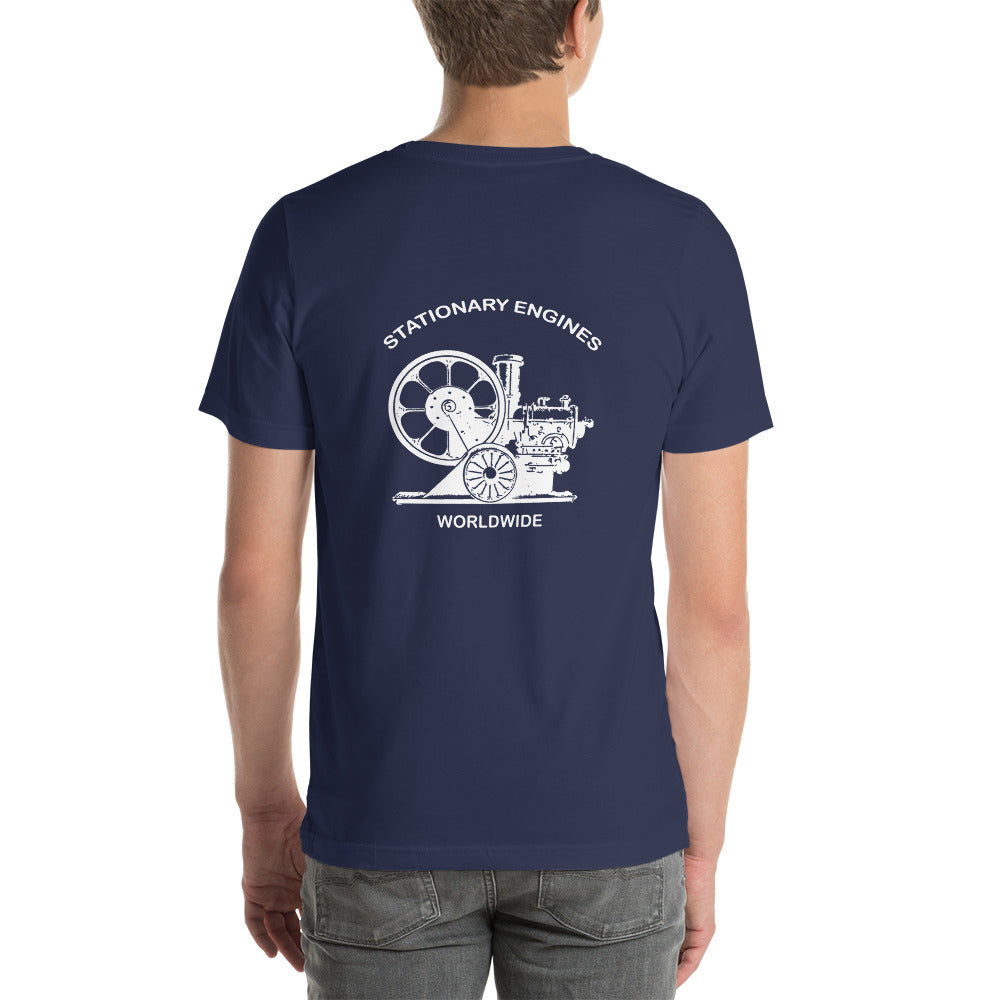 Stationary Engines Worldwide Unisex T-Shirt (includes logo on front)