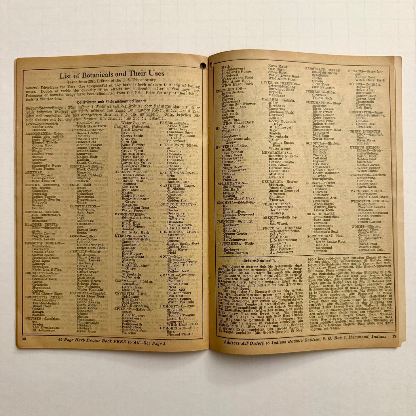 The Herbalist Almanac - 1931 Edition