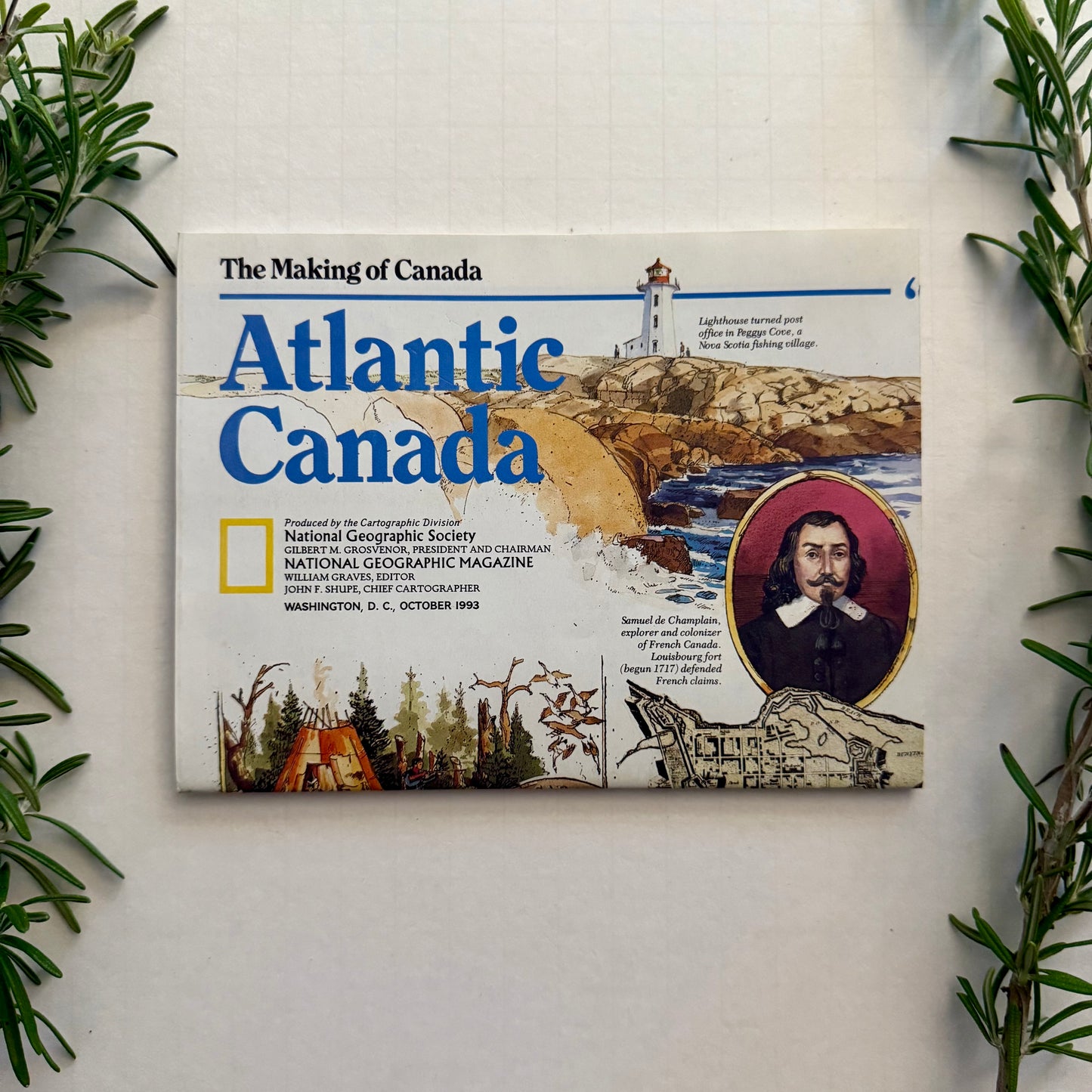 National Geographic Map – “Atlantic Canada” (October 1993) | Vintage Cartographic Supplement