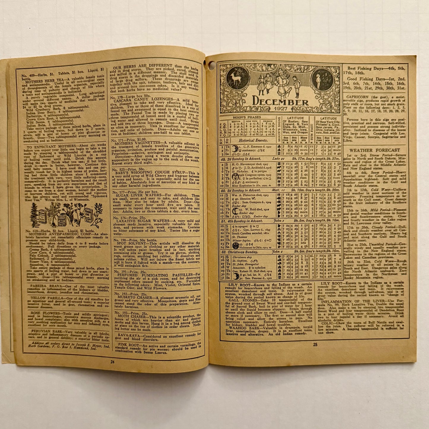 The Herbalist Almanac — 1927 Edition