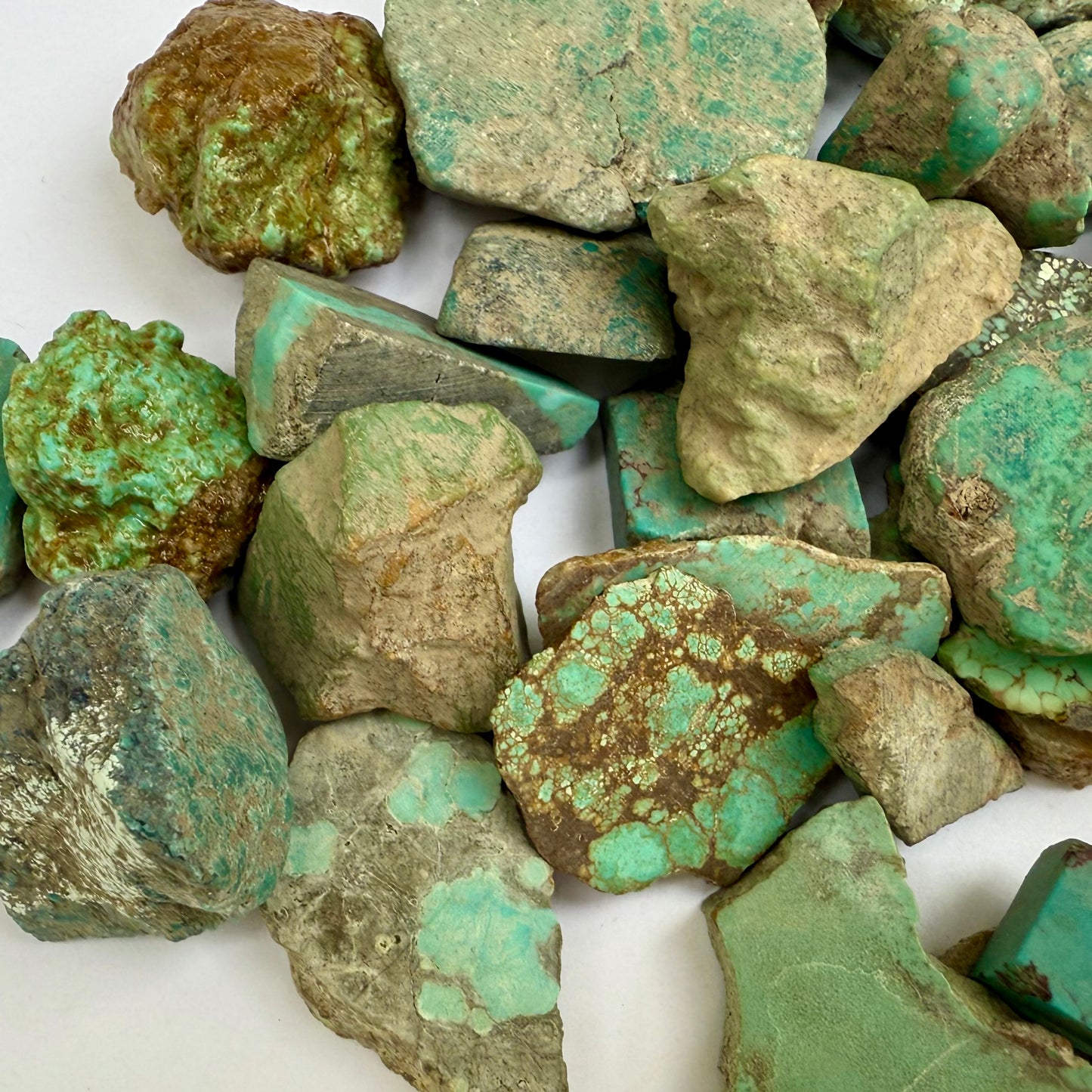 Rough Natural Turquoise Stones (Mixed Grades) - 8 oz. Set