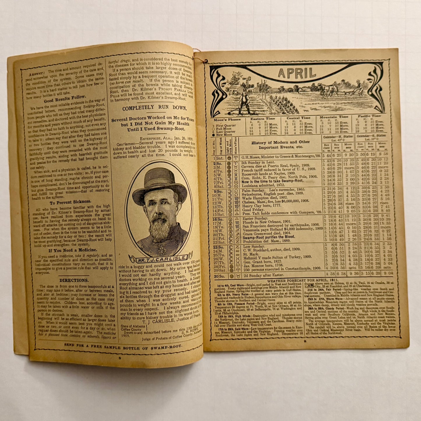 1911 Swamp Root Almanac (antique)