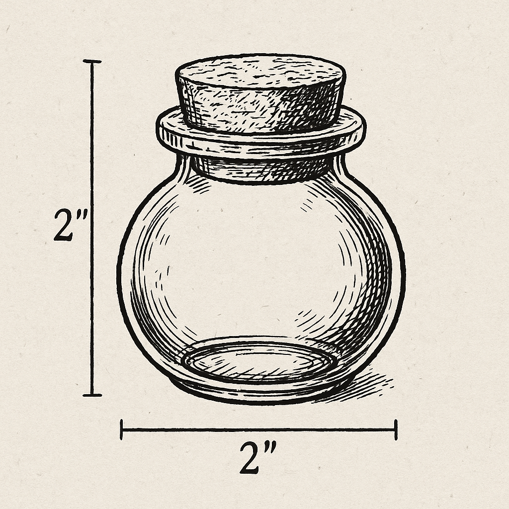 Mini Round Glass Jar with Cork Lid