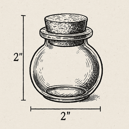 Mini Round Glass Jar with Cork Lid