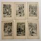 Set of 6 Antique “Uncle Remus” Book Illustrations — Br’er Rabbit, Br’er Fox & Br’er Bear (A.B. Frost, c.1900)