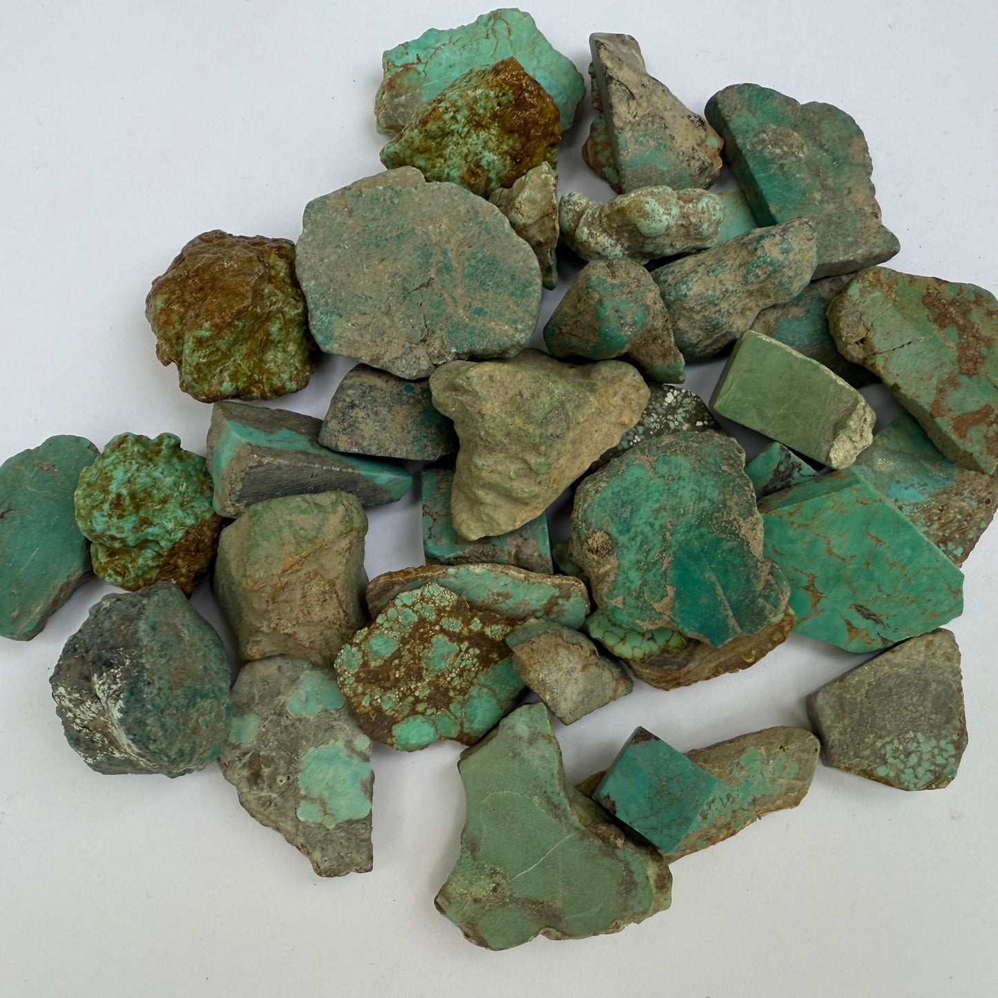 Rough Natural Turquoise Stones (Mixed Grades) - 8 oz. Set