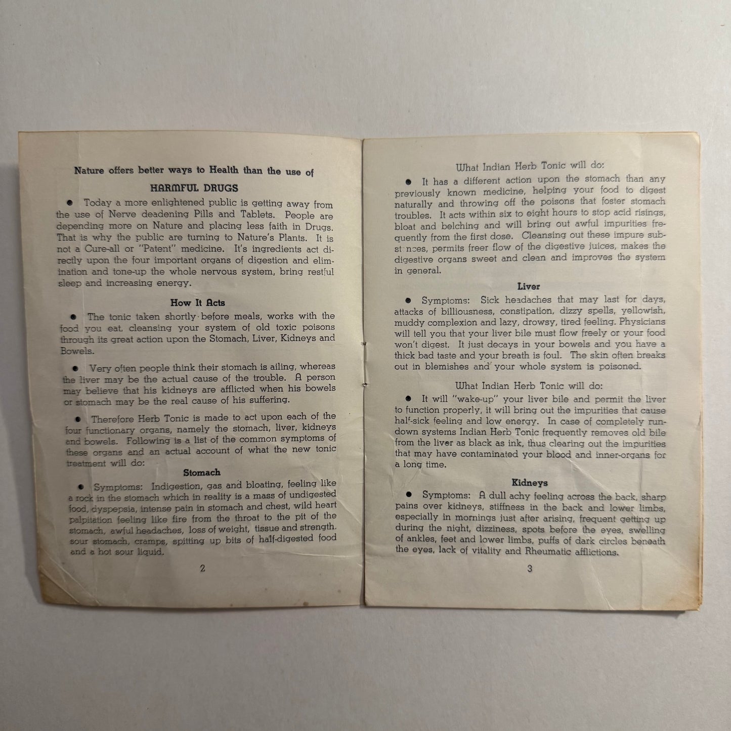 Indian Roots & Herbs (c. 1915–1930) – Original Herbal Medicine Booklet