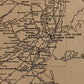 Vintage 1970s Rand McNally Railroad Map – New Jersey/ New Hampshire (Double-Sided) | Historic Train Routes | Frameable Cartography Print