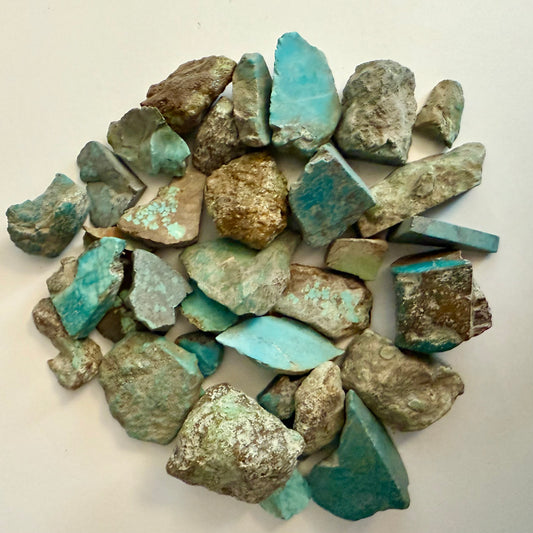 Rough Natural Turquoise Stones (Mixed Grades) - 8 oz. Set