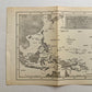 1940s Pacific Naval Operations Map — Original WWII-Era Fold-Out Print