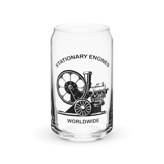 Stationary Engines Worldwide Can-Shaped Glass