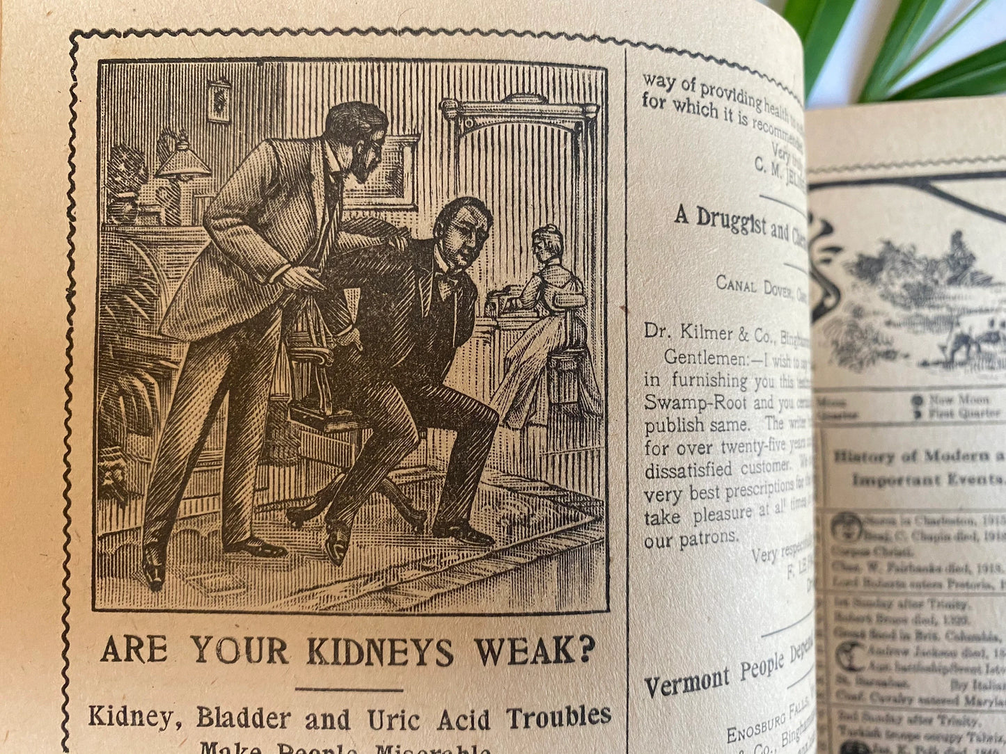 Dr. Kilmer’s Swamp-Root Almanac - 1920 Edition - with Original Medicine Bottle