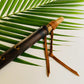 Native American style bamboo saxophone flute in the key of F with 1.5” Rico Reed