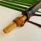 Native American style bamboo saxophone flute in the key of F with 1.5” Rico Reed