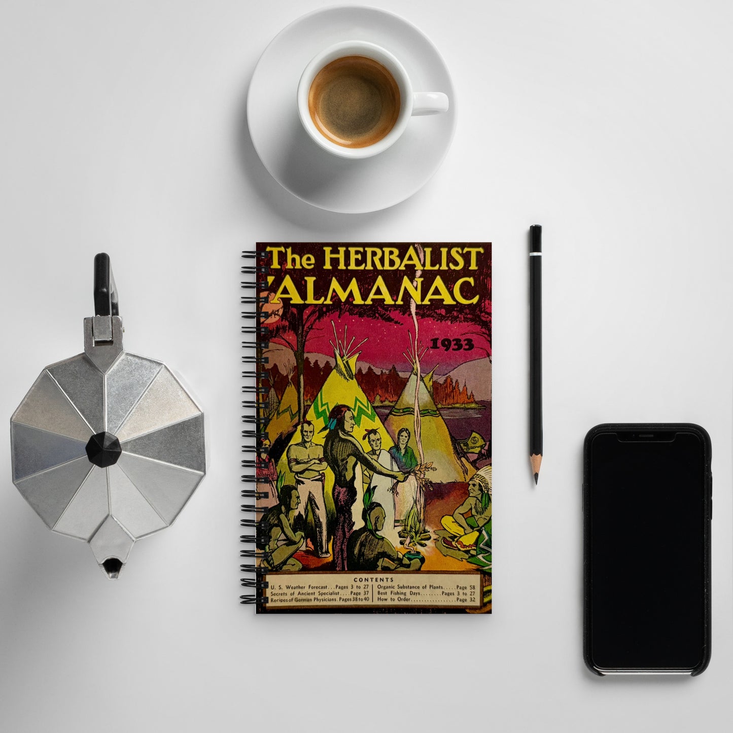 Herbalist’s Journal – Vintage 1933 Almanac Cover Notebook