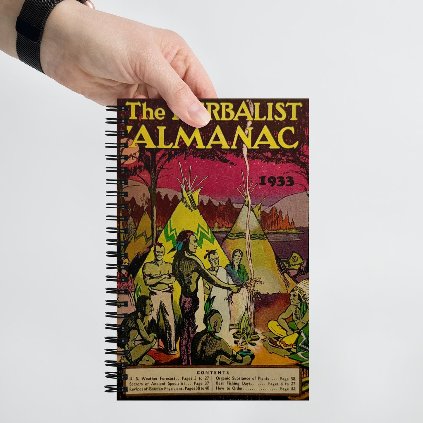 Herbalist’s Journal – Vintage 1933 Almanac Cover Notebook
