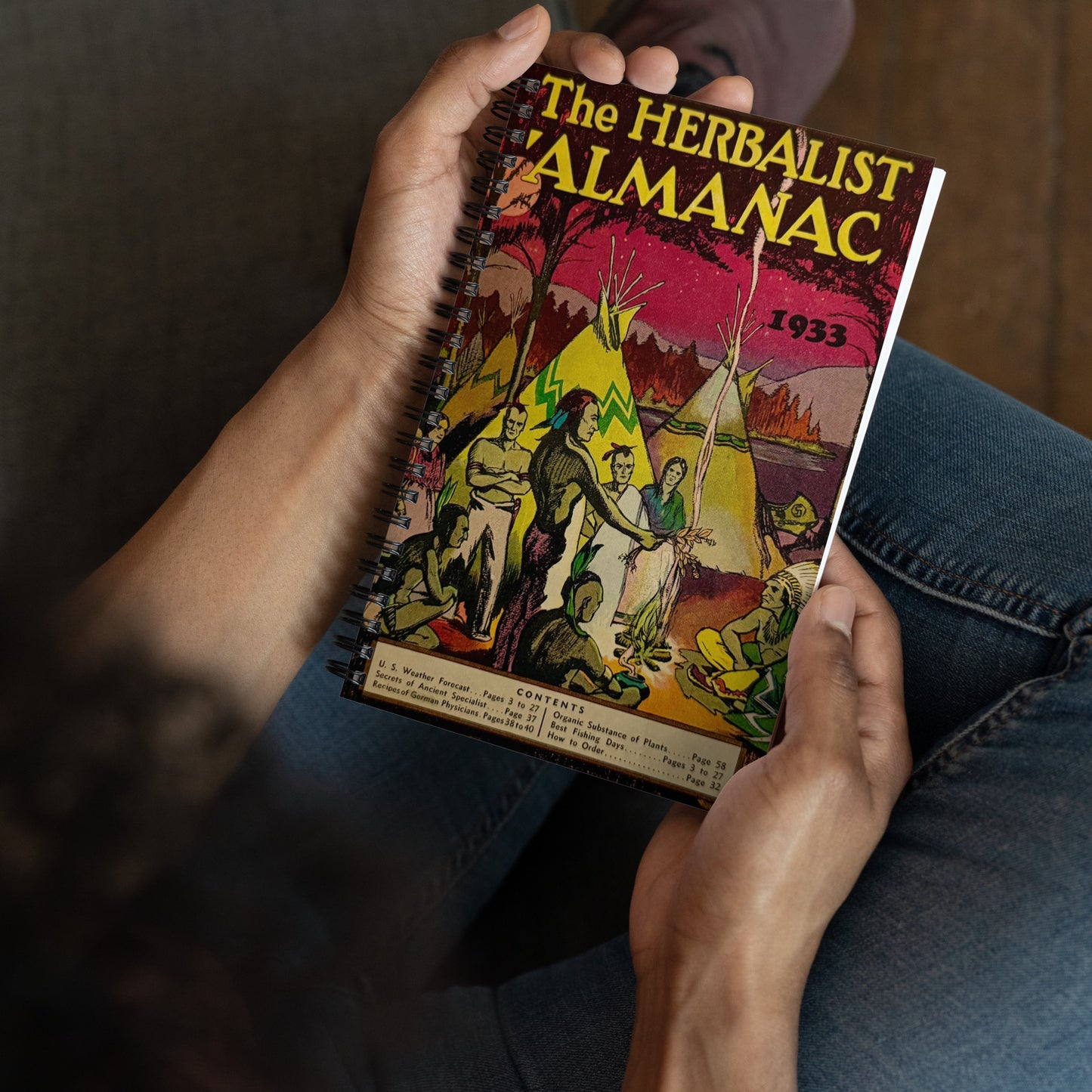 Herbalist’s Journal – Vintage 1933 Almanac Cover Notebook