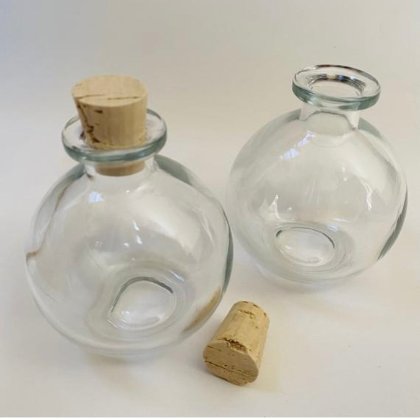 Spherical Glass Potion Bottles with Cork