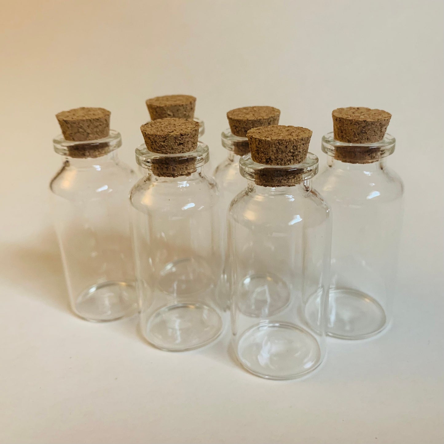 Mini Glass Bottles, 2.5” tall, 20ml
