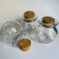Mini Round Glass Jars with Cork Lids